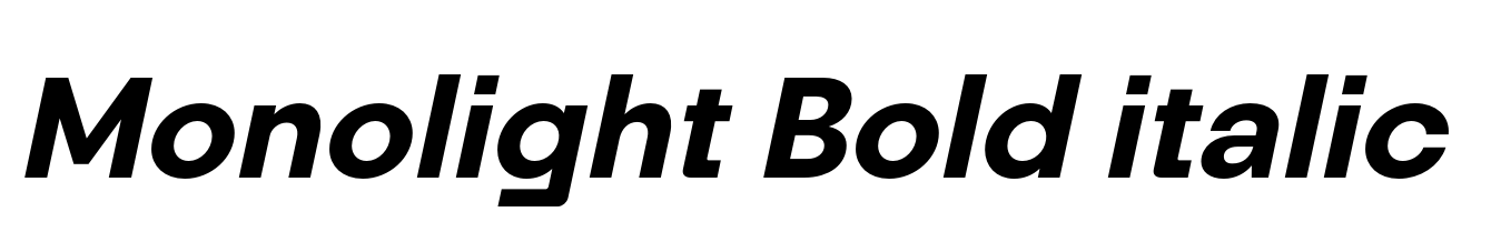 Monolight Bold italic